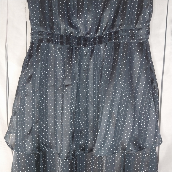 Banana Republic Pleated Tiered Sleeveless Polka Dot Dress NWT - Picture 15 of 16